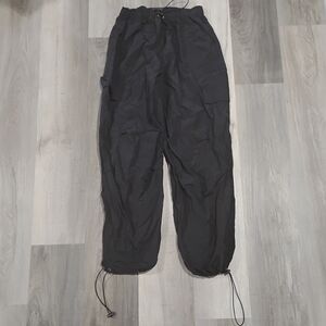 No Boundaries Black Parachute Cargo Pants Womens Juniors Size Medium M 7-9